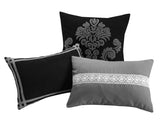 COSMO BLACK KING 8PC COMFORTER SET