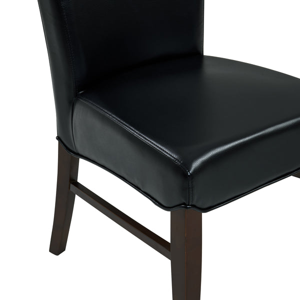 Milton Bonded Leather Dining Chair Set of 2 - Stylish Parsons Accent Chairs for Modern Interiors
