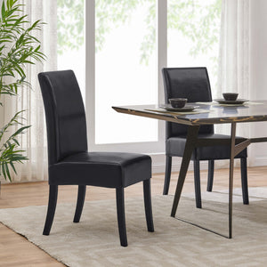 Valencia Bonded Leather Dining Chair Set of 2 - Stylish, Modern Design for Any Dining Room Decor