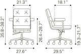 Zuo Modern Smiths 100% Polyurethane, Plywood, Steel, Aluminum Alloy Modern Commercial Grade Office Chair Yellow 100% Polyurethane, Plywood, Steel, Aluminum Alloy