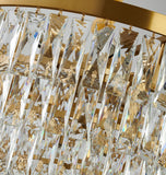 Bethel Gold Chandelier in Metal & Crystal