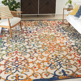 Nourison Aloha ALH21 Outdoor Machine Made Power-loomed Indoor/outdoor Area Rug Multicolor 9' x 12' 99446836915