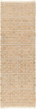 Laural LRL-6016 Cottage Jute Rug LRL6016-268 Khaki, Ivory, Cream 100% Jute 2'6" x 8'