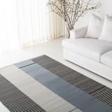 Safavieh Aryn Stripe Flat Weave Wool Rug Slate Wool LRL7310C-9