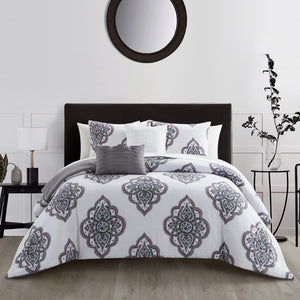 Pacey Grey King 5pc Comforter Set