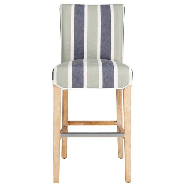 Milton Fabric Counter Stool Hurley Stripe Blue