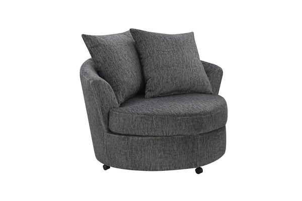 Porter Designs Big Chill Soft Microfiber Accent Swivel Contemporary Accent - Swivel Gray 01-33C-14-4438
