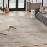 Nourison Michael Amini Ma30 Star SMR02 Glam Handmade Hand Tufted Indoor only Area Rug Taupe/Ivory 8'6" x 11'6" 99446881304