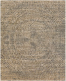 Lucknow LUC-2300 Modern Viscose, Wool Rug LUC2300-810 Charcoal, Medium Gray, Tan, Wheat 75% Viscose, 25% Wool 8' x 10'