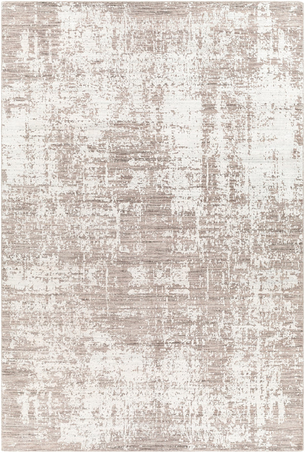Lucknow LUC-2302 Modern Viscose, Wool Rug LUC2302-69 Light Gray, Ivory, Taupe 75% Viscose, 25% Wool 6' x 9'