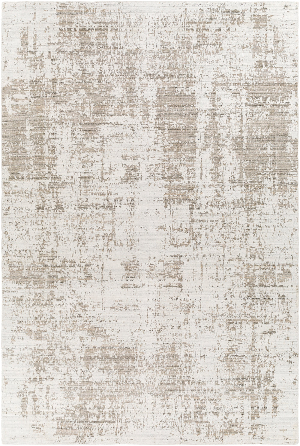 Lucknow LUC-2303 Modern Viscose, Wool Rug LUC2303-81012 Light Gray, Ivory, Taupe 75% Viscose, 25% Wool 8'10" x 12'