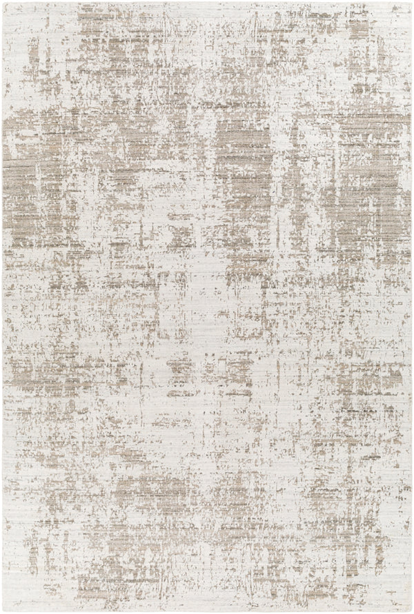 Lucknow LUC-2303 Modern Viscose, Wool Rug LUC2303-81012 Light Gray, Ivory, Taupe 75% Viscose, 25% Wool 8'10" x 12'