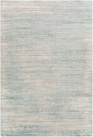 Lucknow LUC-2304 Modern Viscose, Wool Rug LUC2304-81012 Light Gray, Taupe, Teal 75% Viscose, 25% Wool 8'10" x 12'