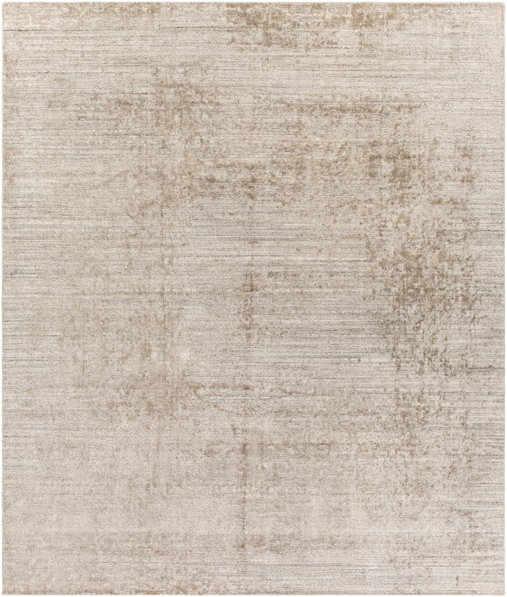 Lucknow LUC-2306 Modern Viscose, Wool Rug LUC2306-81012 Taupe, Light Gray 75% Viscose, 25% Wool 8'10" x 12'