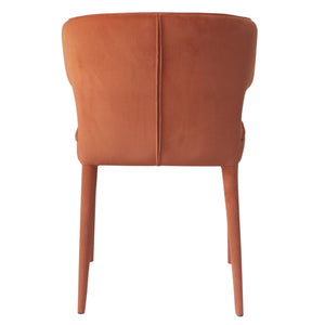 VIG Furniture Modrest Lucero - Modern Orange Velvet Dining Armchair VGYFDC1021F-ORG-DC