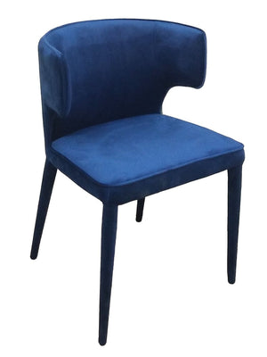VIG Furniture Modrest Lucero - Modern Blue Velvet Dining Armchair VGYFDC1021F-BLU-DC