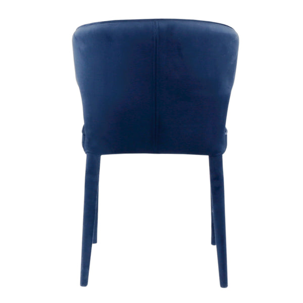 VIG Furniture Modrest Lucero - Modern Blue Velvet Dining Armchair VGYFDC1021F-BLU-DC