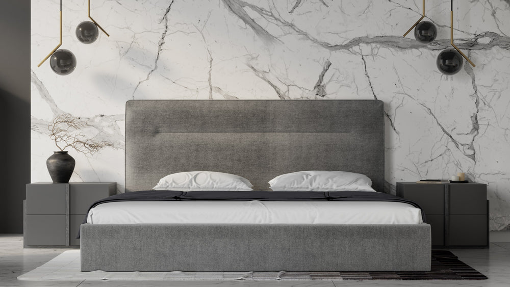 VIG Furniture Nova Domus Juliana - Italian Modern Dark Grey Upholstered Bed VGACJULIANA-BED