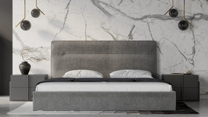 VIG Furniture Nova Domus Juliana - Italian Modern Dark Grey Upholstered Bed VGACJULIANA-BED