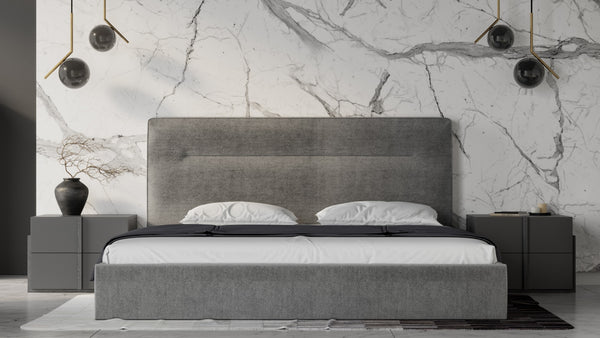 VIG Furniture Nova Domus Juliana - Italian Modern Dark Grey Upholstered Bed VGACJULIANA-BED