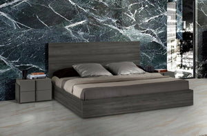VIG Furniture Nova Domus Lucia - Queen Italian Modern Matte Grey / Elm Grey Bed VGACLUCIA-GRY-BED-Q