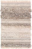 Lugano LUG-2300 Global Viscose, Wool Rug LUG2300-81012 Camel, Cream, White, Charcoal 50% Viscose, 50% Wool 8'10" x 12'