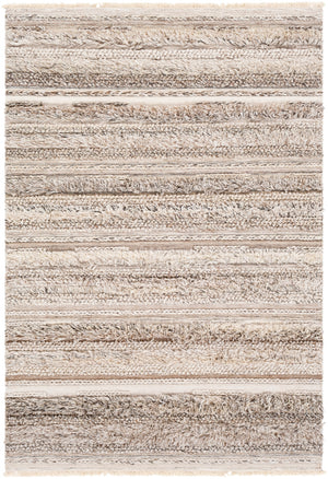 Lugano LUG-2300 Global Viscose, Wool Rug LUG2300-576 Camel, Cream, White, Charcoal 50% Viscose, 50% Wool 5' x 7'6"