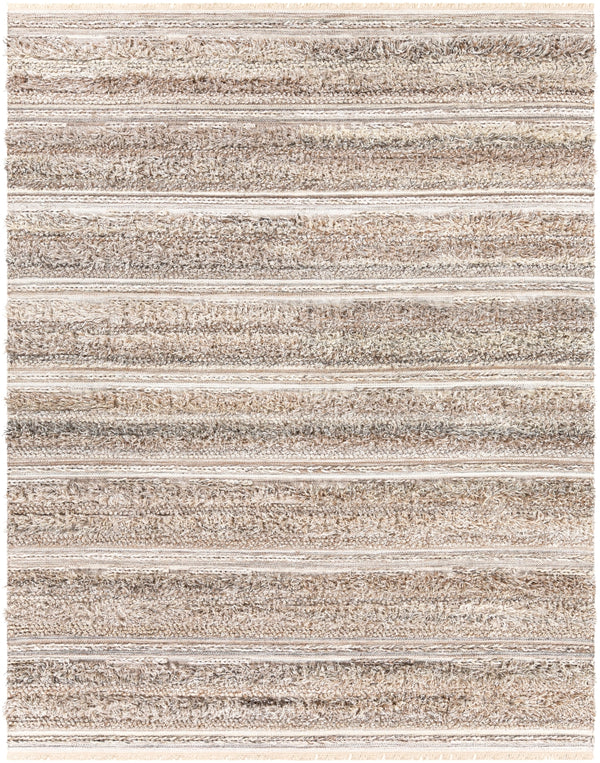 Lugano LUG-2300 Global Viscose, Wool Rug LUG2300-810 Camel, Cream, White, Charcoal 50% Viscose, 50% Wool 8' x 10'