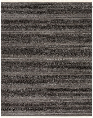 Lugano LUG-2301 Global Viscose, Wool Rug LUG2301-810 Charcoal, Black, Cream 50% Viscose, 50% Wool 8' x 10'