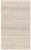 Lugano LUG-2302 Global Viscose, Wool Rug LUG2302-81012 Medium Gray, Cream, White 50% Viscose, 50% Wool 8'10" x 12'