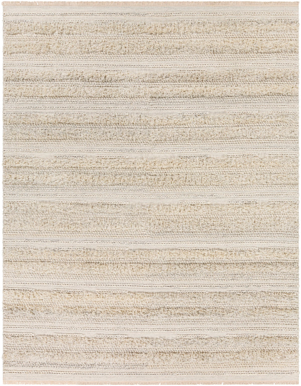 Lugano LUG-2302 Global Viscose, Wool Rug LUG2302-810 Medium Gray, Cream, White 50% Viscose, 50% Wool 8' x 10'