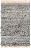 Lugano LUG-2303 Global Viscose, Wool Rug LUG2303-81012 Medium Gray, Black, Cream 50% Viscose, 50% Wool 8'10" x 12'