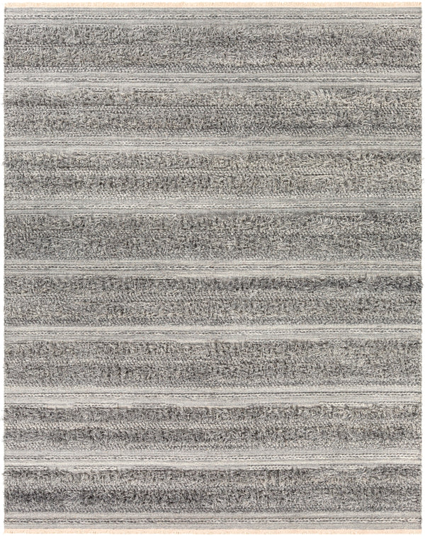 Lugano LUG-2303 Global Viscose, Wool Rug LUG2303-810 Medium Gray, Black, Cream 50% Viscose, 50% Wool 8' x 10'