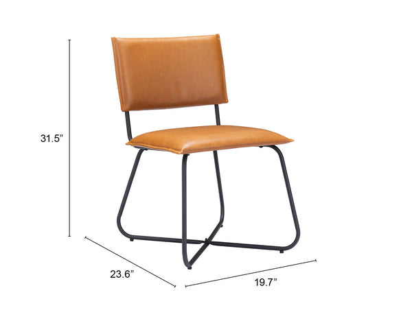 Zuo Modern Grantham 100% Polyurethane, Steel, Plywood Modern Commercial Grade Dining Chair Set - Set of 2 Tan 100% Polyurethane, Steel, Plywood