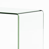 Cadyn Clear 12mm Tempered Glass Console Table Noble House