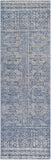 Livorno LVN-2301 Traditional Viscose, Wool Rug LVN2301-268 Denim, Charcoal, Khaki 80% Viscose, 20% Wool 2'6" x 8'