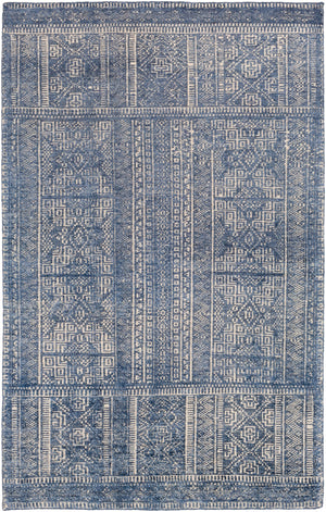 Livorno LVN-2301 Traditional Viscose, Wool Rug LVN2301-912 Denim, Charcoal, Khaki 80% Viscose, 20% Wool 9' x 12'