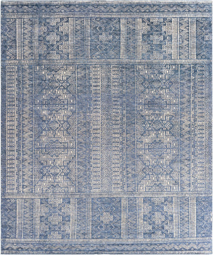 Livorno LVN-2301 Traditional Viscose, Wool Rug LVN2301-810 Denim, Charcoal, Khaki 80% Viscose, 20% Wool 8' x 10'