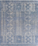 Livorno LVN-2301 Traditional Viscose, Wool Rug LVN2301-810 Denim, Charcoal, Khaki 80% Viscose, 20% Wool 8' x 10'