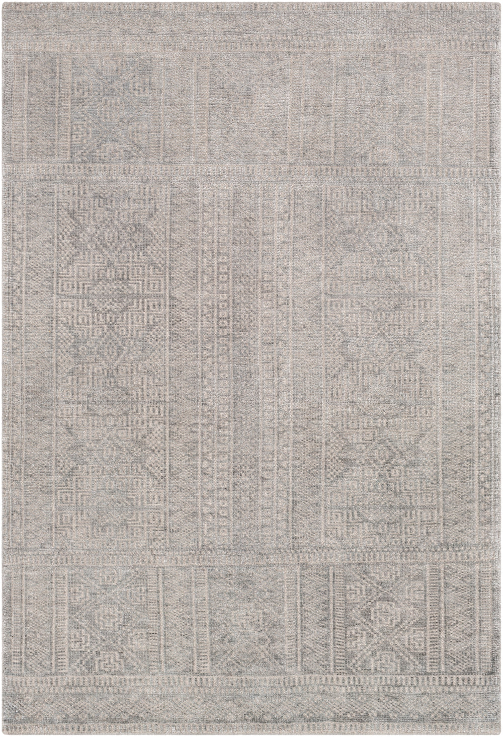 Livorno LVN-2302 Traditional Viscose, Wool Rug LVN2302-912 Medium Gray, Taupe 80% Viscose, 20% Wool 9' x 12'