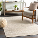 Livorno LVN-2303 Traditional Viscose, Wool Rug LVN2303-912 Beige, Khaki 80% Viscose, 20% Wool 9' x 12'