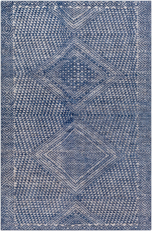 Livorno LVN-2304 Global Viscose, Wool Rug LVN2304-81012 Denim, White, Taupe 80% Viscose, 20% Wool 8'10" x 12'