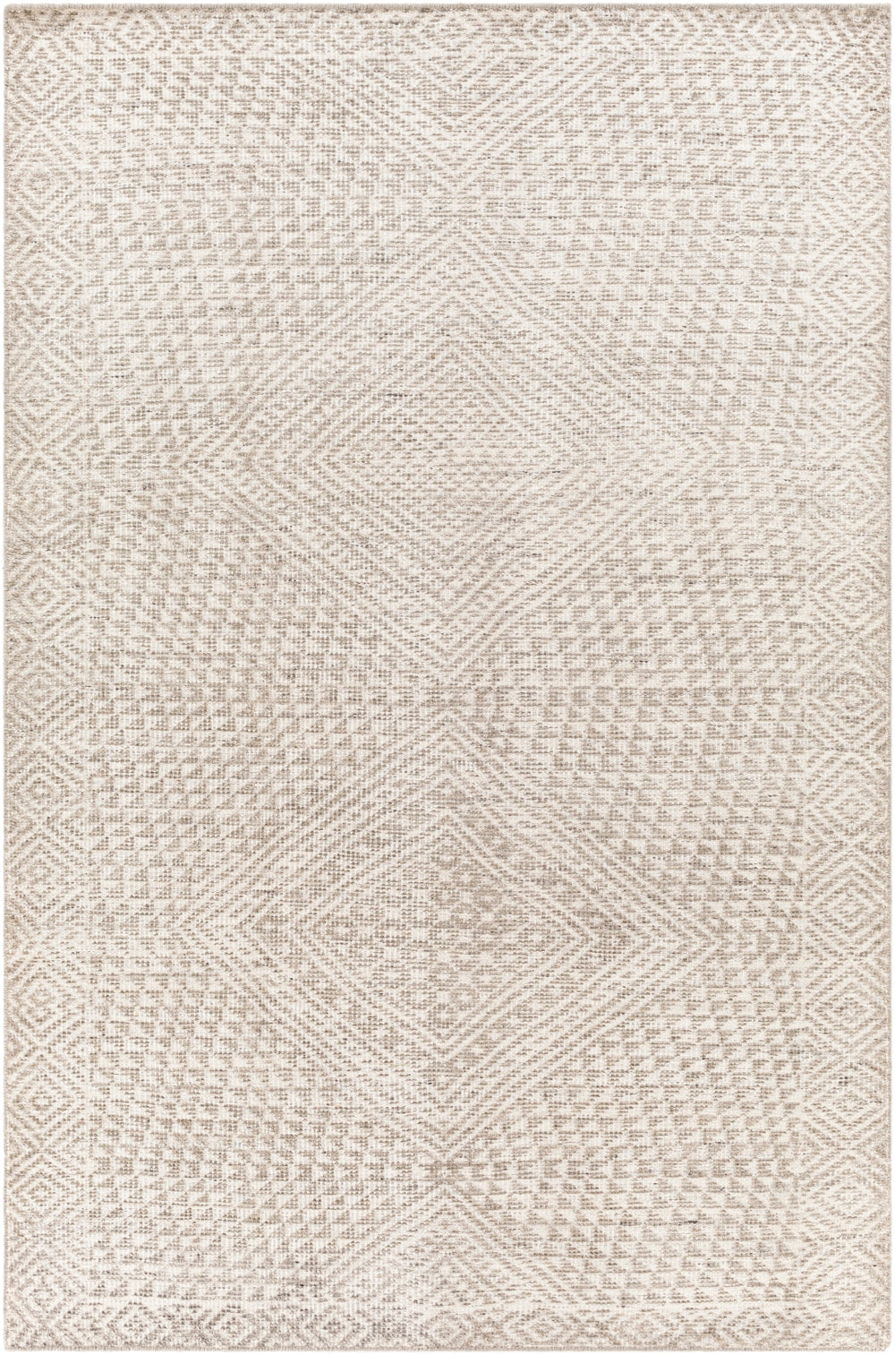Livorno LVN-2306 Global Viscose, Wool Rug LVN2306-912 Medium Gray, Charcoal, Ivory 90% Viscose, 10% Wool 9' x 12'