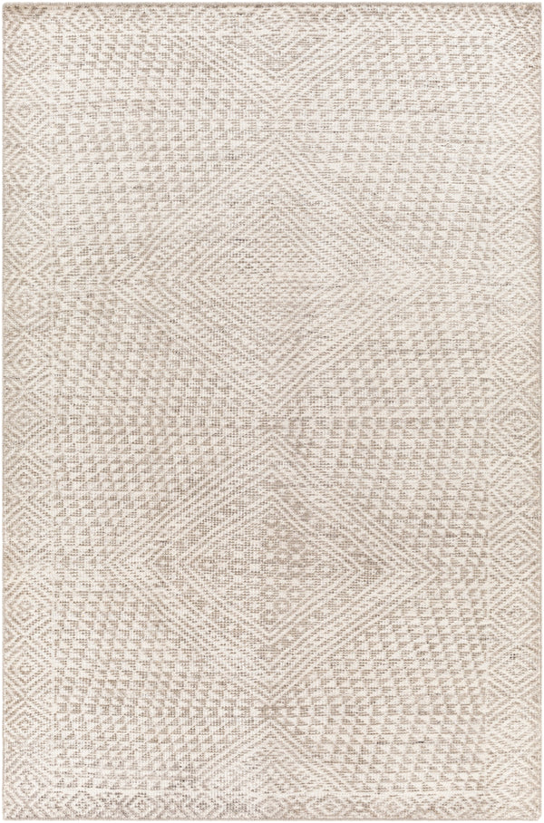 Livorno LVN-2306 Global Viscose, Wool Rug LVN2306-912 Medium Gray, Charcoal, Ivory 90% Viscose, 10% Wool 9' x 12'