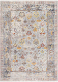 Liverpool LVP-2300 Traditional Polyester, Polypropylene Rug LVP2300-5710 Charcoal, Medium Gray, Silver Gray, White, Ivory, Camel, Bright Yellow, Dark Red, Wheat, Bright Orange, Pale Pink, Burnt Orange 70% Polyester, 30% Polypropylene 5' x 7'10"