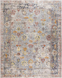 Liverpool LVP-2300 Traditional Polyester, Polypropylene Rug LVP2300-710103 Charcoal, Medium Gray, Silver Gray, White, Ivory, Camel, Bright Yellow, Dark Red, Wheat, Bright Orange, Pale Pink, Burnt Orange 70% Polyester, 30% Polypropylene 7'10" x 10'2"