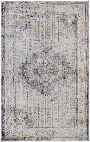 Liverpool LVP-2301 Traditional Polyester, Polypropylene Rug LVP2301-9131 Charcoal, Medium Gray, Silver Gray, White, Ivory, Camel 70% Polyester, 30% Polypropylene 9' x 13'1"