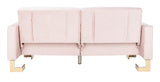 Safavieh Tribeca Foldable Sofa Bed Bllush Pink Brass Metal LVS2001J