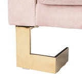 Safavieh Tribeca Foldable Sofa Bed Bllush Pink Brass Metal LVS2001J