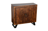 Spiral Solid Wood Two Door Modern Cabinet